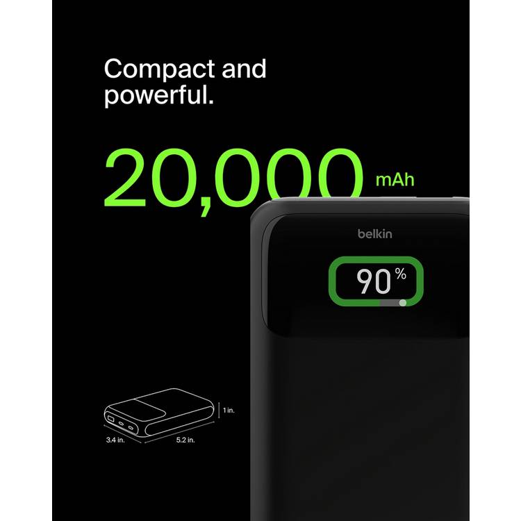 Belkin power bank 20,000mAh 65W laptop charger, UK version