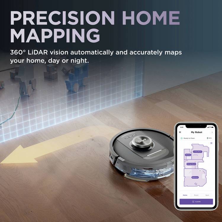 Shark PowerDetect robot vacuum and mop 2-in-1, UK version