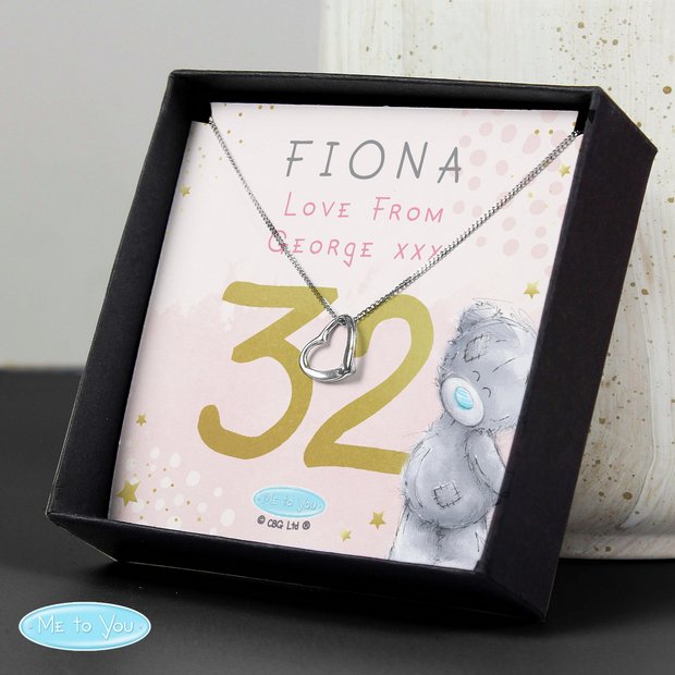Memento sterling silver necklace in personalisable gift box, imported from the UK