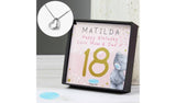 Memento sterling silver necklace in personalisable gift box, imported from the UK