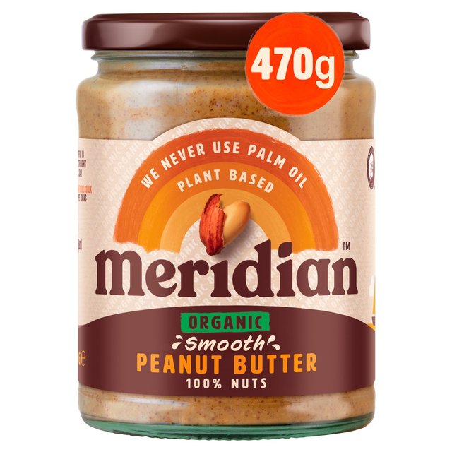 Meridian Organic Smooth Peanut Butter 100% Nuts   470g