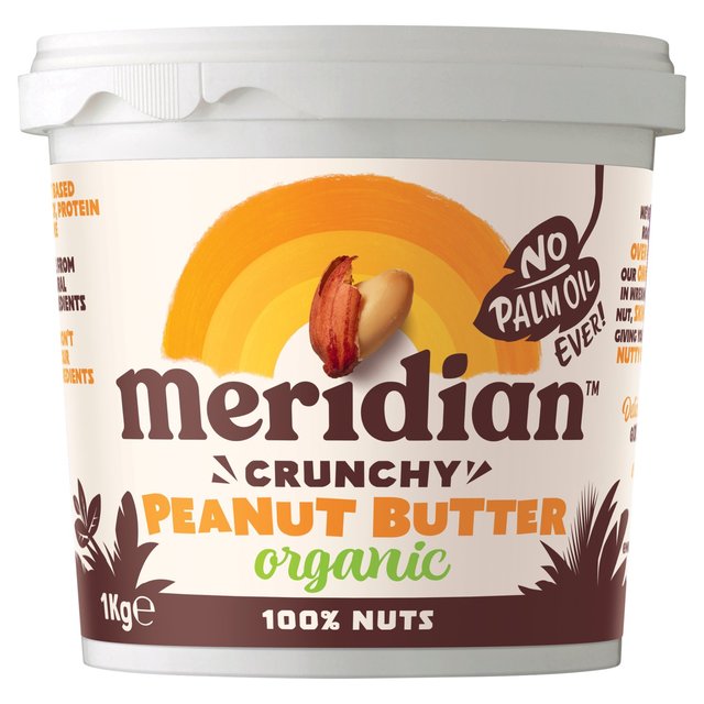 Meridian Organic Crunchy Peanut Butter 100% Nuts   1kg