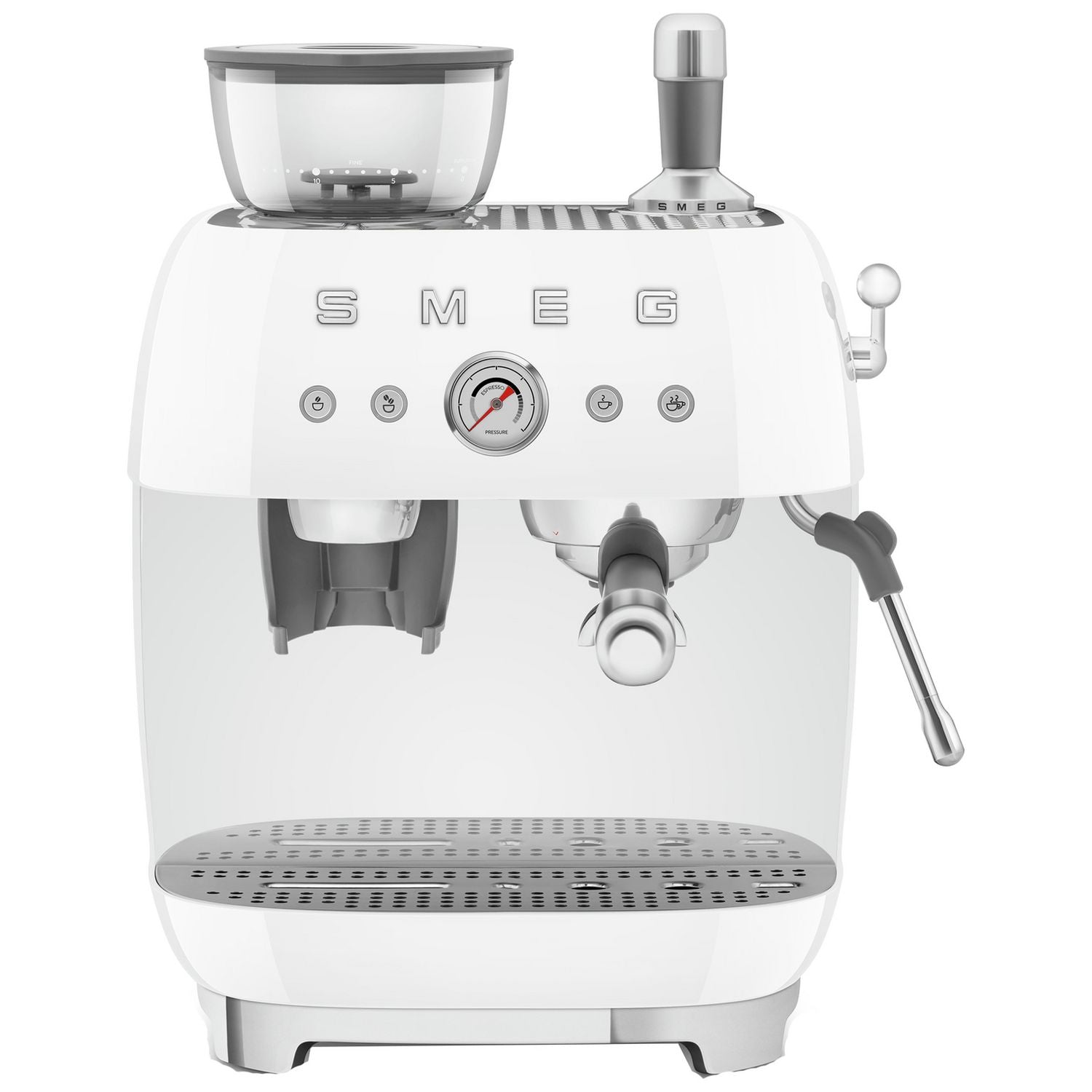 Smeg espresso coffee machine with grinder white, imported from the UK