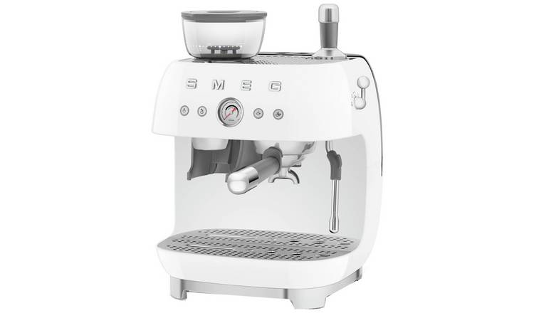 Smeg espresso coffee machine with grinder white, imported from the UK