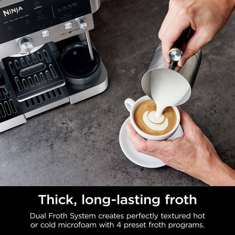 Ninja Luxe Cafe Premier espresso coffee machine, UK version