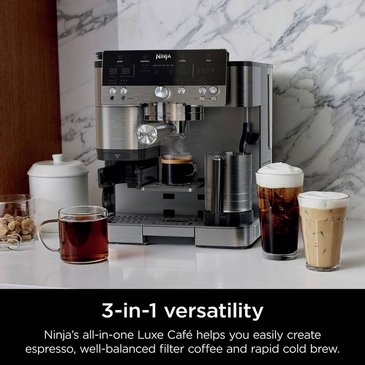 Ninja Luxe Cafe Premier espresso coffee machine, UK version