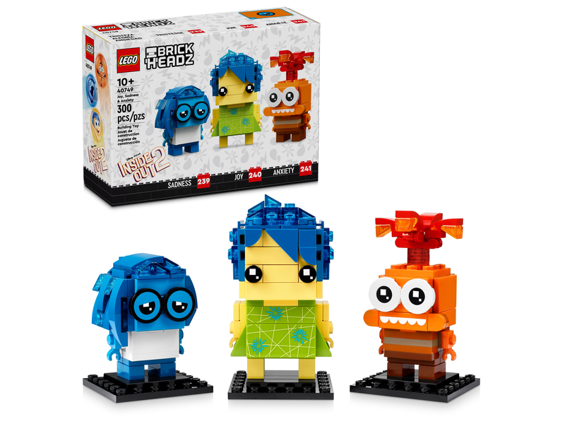 LEGO BrickHeadz Joy Sadness Anxiety 300 Pieces, UK version
