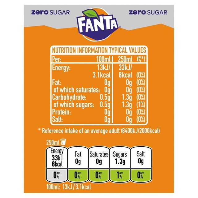 Fanta Zero Orange   12 x 500ml GOODS M&S   