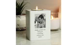 Personalised photo tea light holder 10x7x7cm, UK version