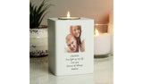 Personalised photo tea light holder 10x7x7cm, UK version