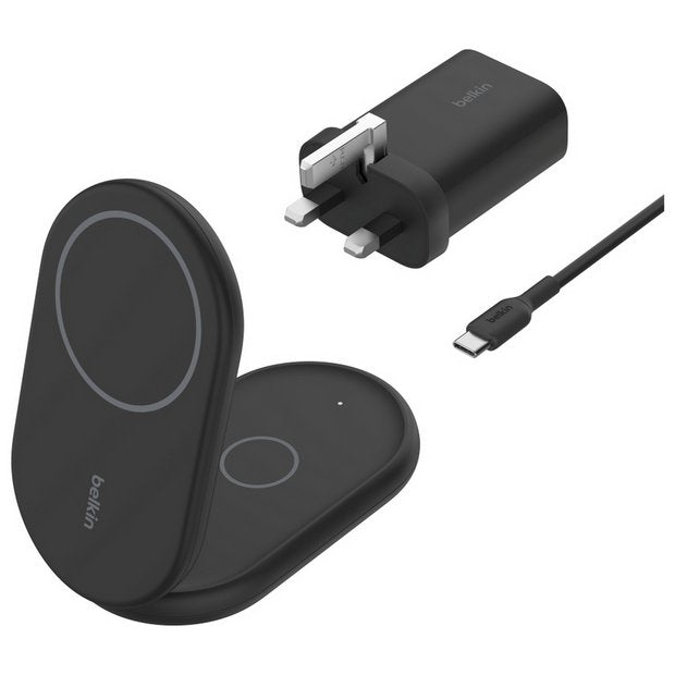 Belkin 2-in-1 Qi2 MagSafe wireless charger, UK version
