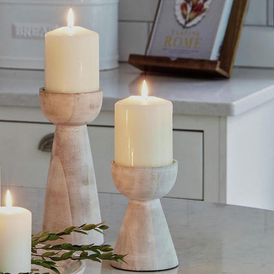 Argos Ivyline Padstow White Wash Candle Holders- Buy online at McGrocer