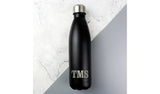 Personalised black water bottle 500ml, imported from the UK