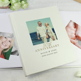 Personalised 50th anniversary photo album with custom photo cover (British brand)