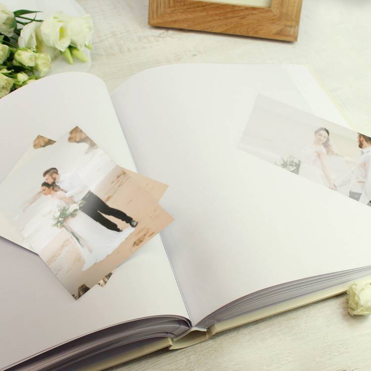 Personalised 50th anniversary photo album with custom photo cover (British brand)