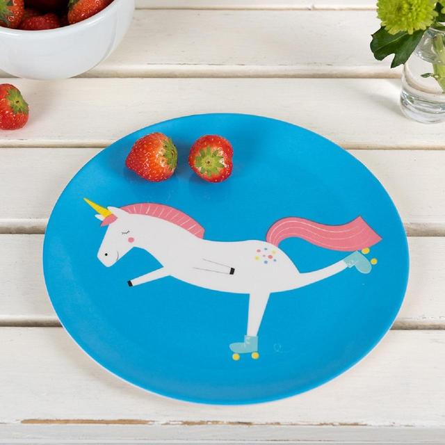 REX London Unicorn Melamine Plate GOODS M&S   