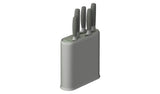 BergHOFF Leo 6 piece knife block set grey, imported from the UK