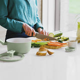 BergHOFF Leo 6 piece knife block set grey, imported from the UK