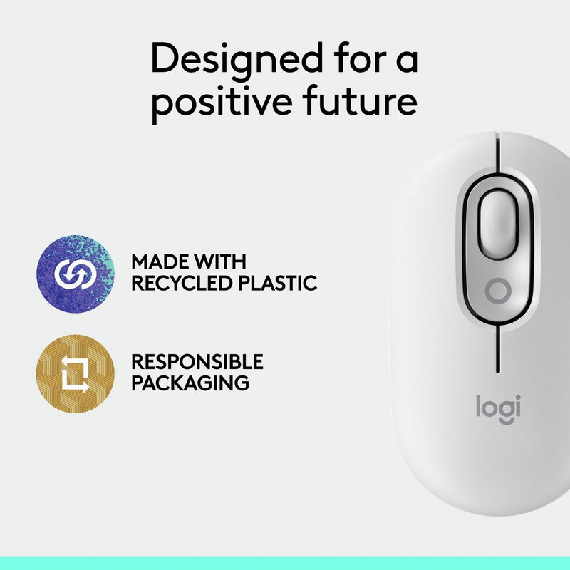 Logitech POP wireless mouse off white - British product