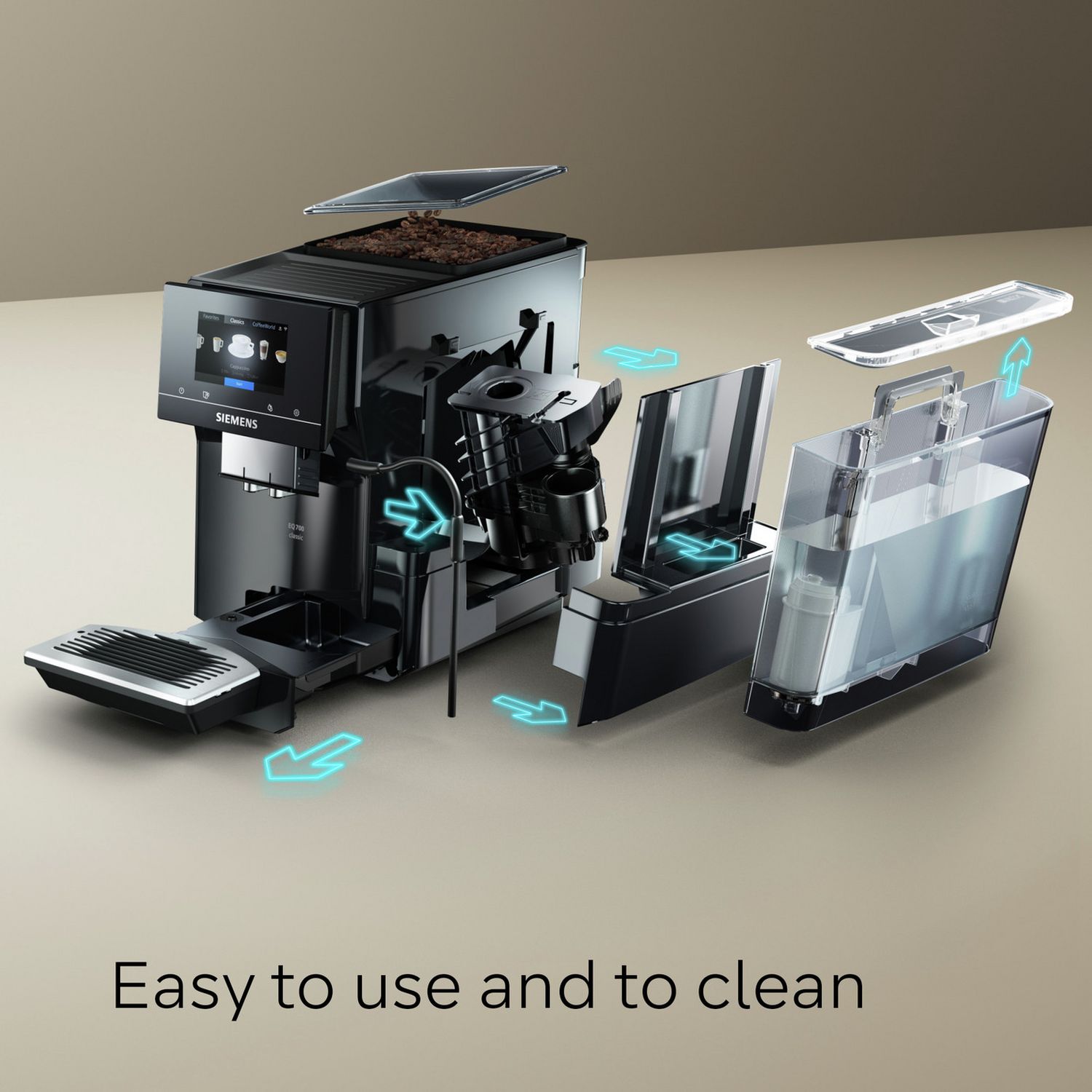 Siemens EQ700 bean to cup coffee machine, imported from the UK