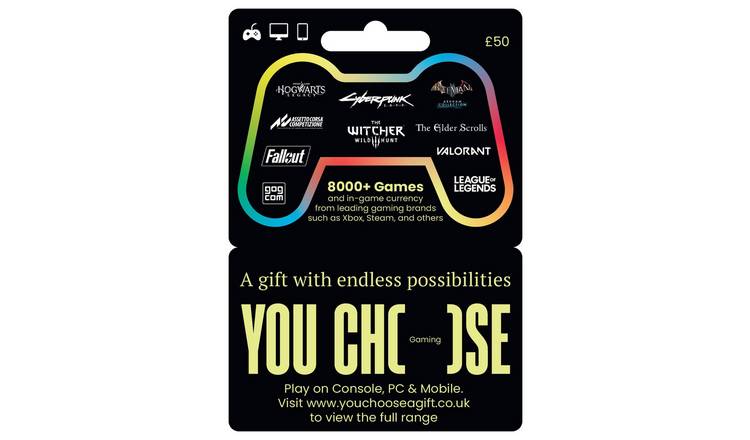 You Choose Gaming 50 GBP Gift Card GOODS Argos