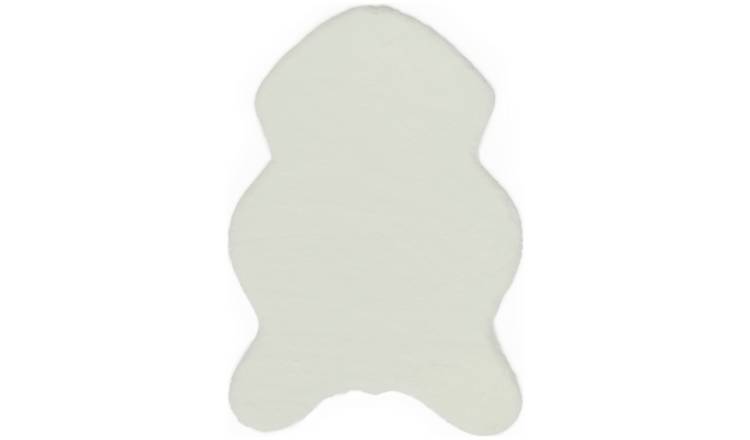 Habitat supersoft faux fur rug cream 60x90cm, UK version
