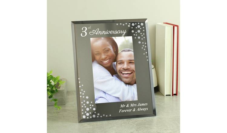 Personalised anniversary photo frame 6x4, UK version