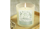personalised vanilla anniversary candle imported from the UK