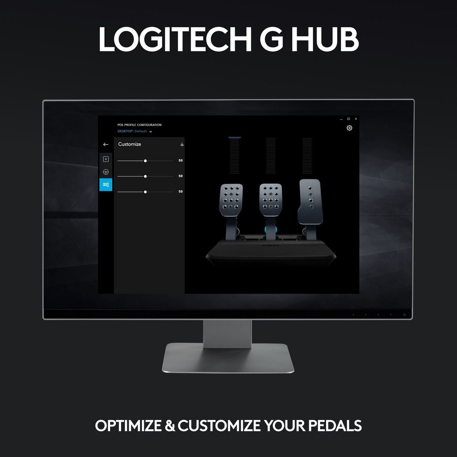 Logitech G PRO Racing Pedals sim racing pedals, UK version