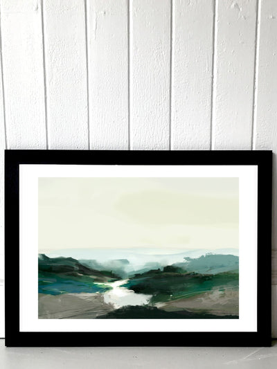 Next East End Prints Black Highland View Art Print by Dan Hobday- Buy online at McGrocer