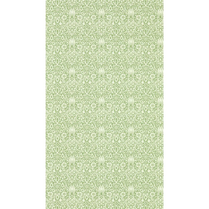 Morris & Co Borage Leaf Green Floral Wallpaper roll, UK version