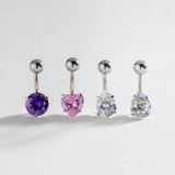 Revere belly bar set cubic zirconia set of 4, UK version
