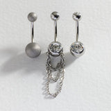Revere surgical steel belly bars set of 3, imported from the UK