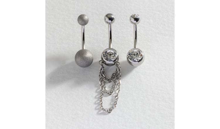 Revere surgical steel belly bars set of 3, imported from the UK