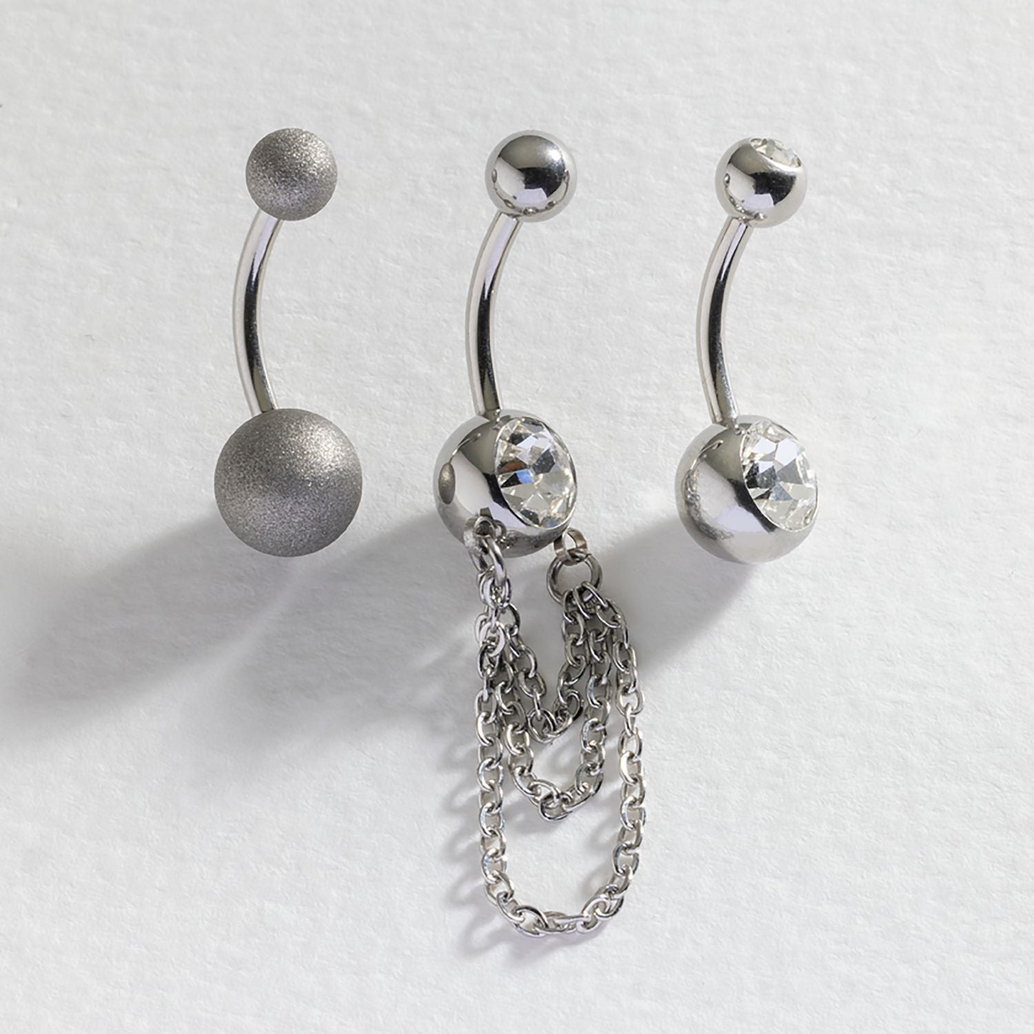 Revere surgical steel belly bars set of 3, imported from the UK
