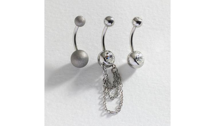 Revere surgical steel belly bars set of 3, imported from the UK