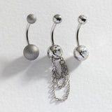 Revere surgical steel belly bars set of 3, imported from the UK