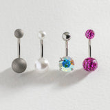Revere surgical steel belly bar set of 4, UK version