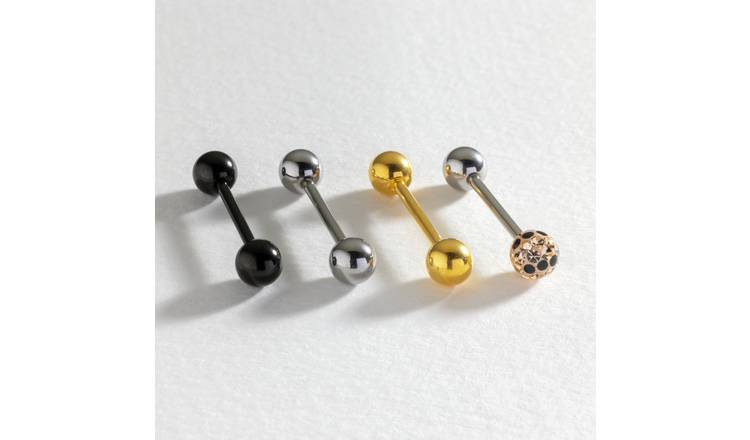 Revere surgical steel tongue bars set of 4 - British product