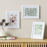 Habitat white wooden picture frames set of three, imported from the UK