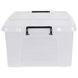 Strata Smart 50L clear plastic storage box with lid, UK version