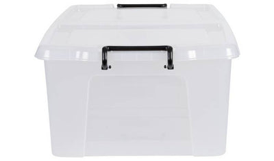 Argos Strata Smart 50L Plastic Storage Box with Lid - Clear- Buy online at McGrocer
