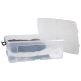 Strata Smart 50L clear plastic storage box with lid, UK version