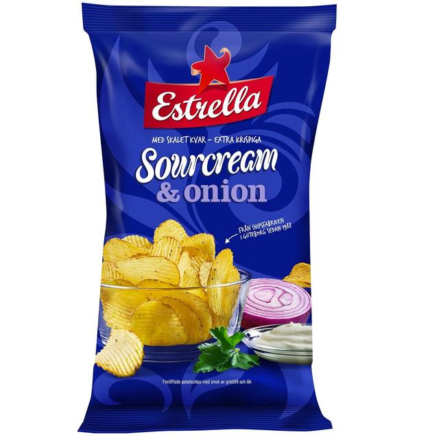 Estrella Sourcream & Onion Crisps   175g GOODS M&S   