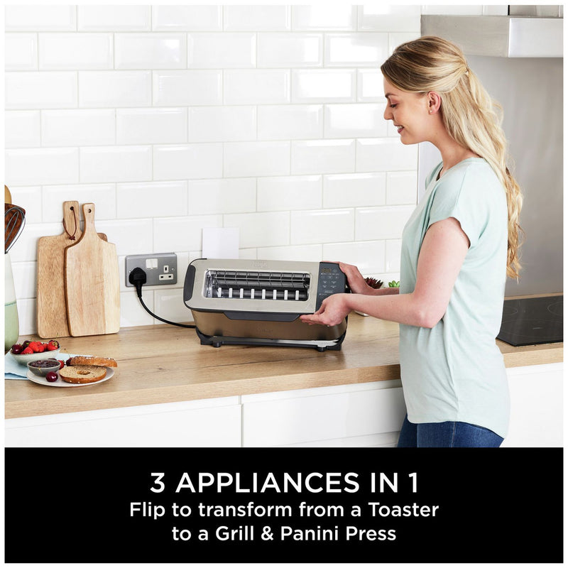 Ninja Foodi 3-in-1 toaster stainless steel 2 slice - British product