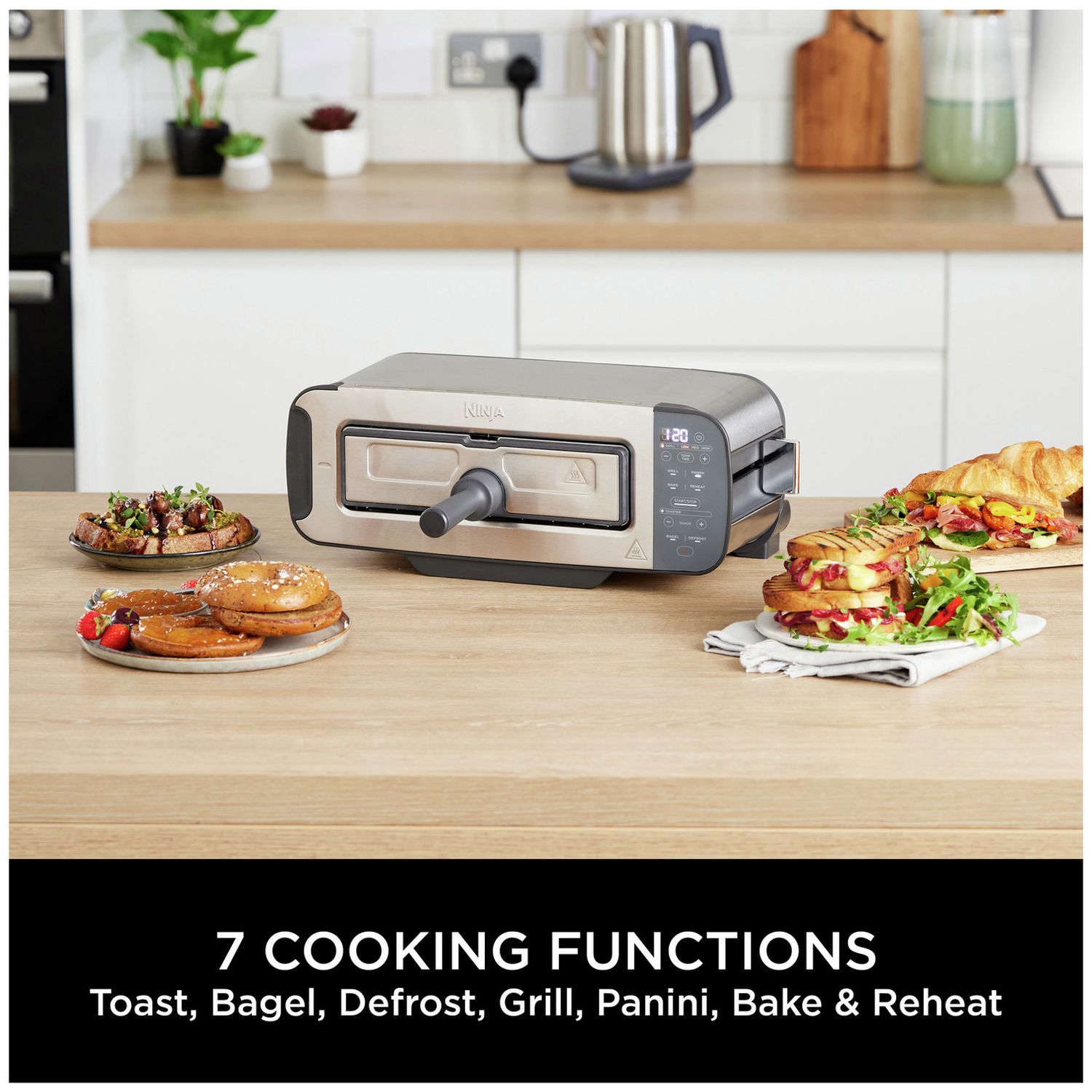 Ninja Foodi 3-in-1 toaster stainless steel 2 slice - British product