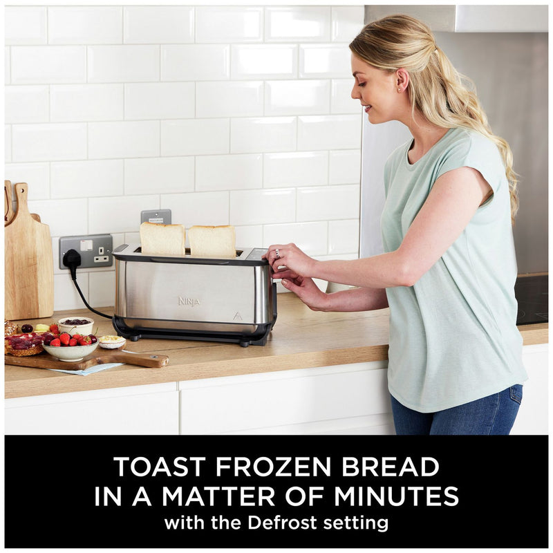 Ninja Foodi 3-in-1 toaster stainless steel 2 slice - British product