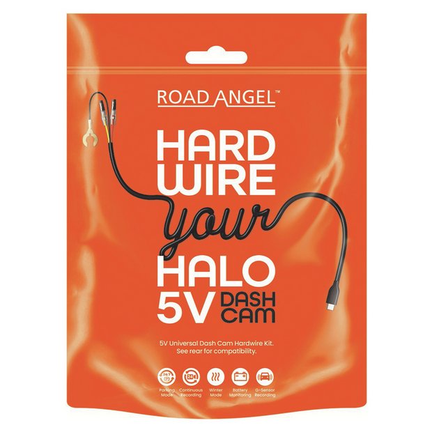 Road Angel hard wire kit for Halo Ultra dash cam, UK version