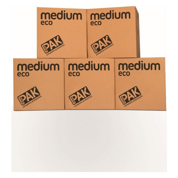 StorePAK medium eco cardboard storage boxes set of 5 (British brand)