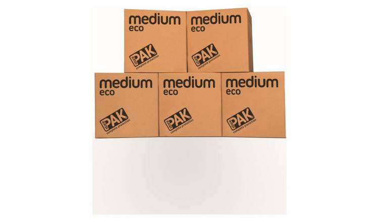 StorePAK medium eco cardboard storage boxes set of 5 (British brand)